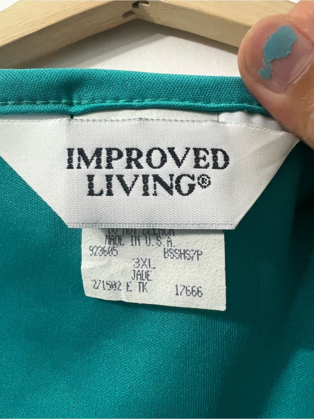 Vintage Improved Living Sleeveless Top Blouse Women 3XL Teal Casual Lightweight - Picture 3 of 5